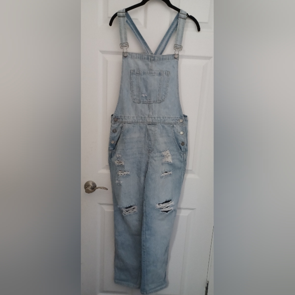 Black Label Light Blue Denim Overalls
